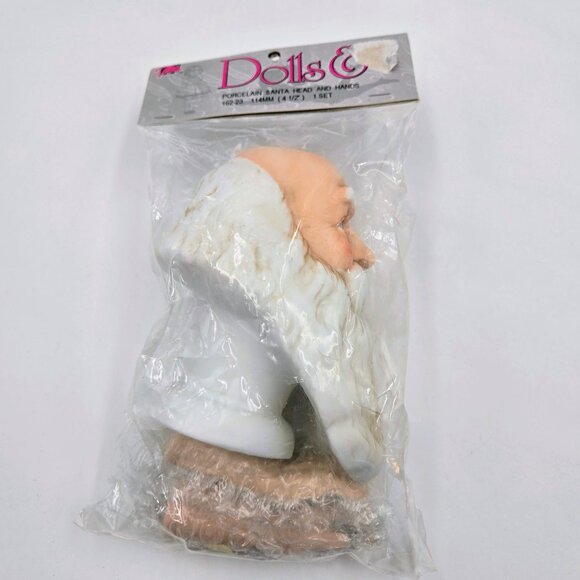 Santa Claus Doll Head And Hands 4.5” Mangelsen’s Porcelain 1993 Vintage BNIP 162 - Picture 1 of 6